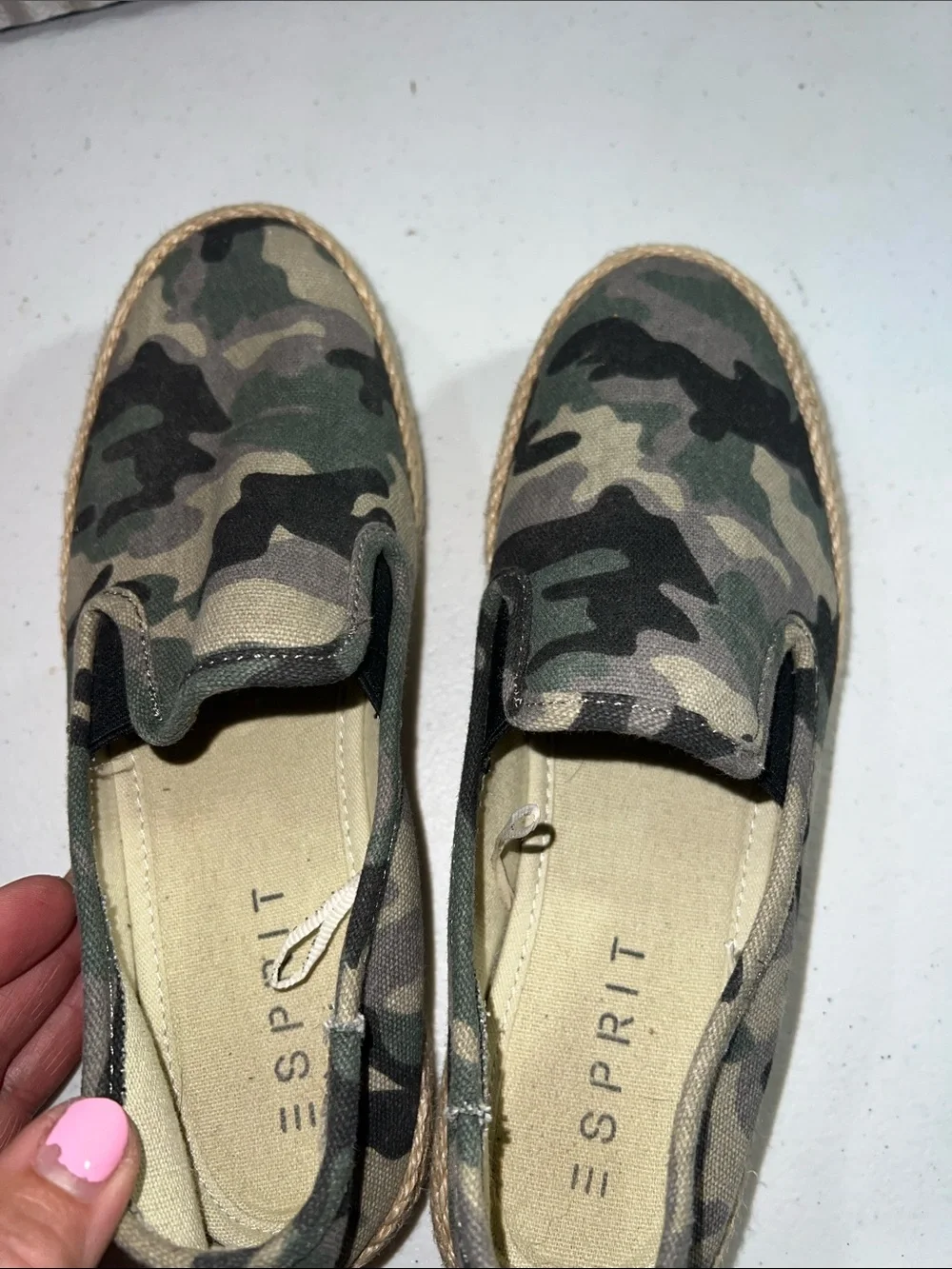 Esprit Erika Camouflage Slip-On Espadrilles,